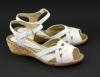 Sandale dama din piele naturala alb - made in romania