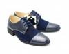 Pantofi bleumarin barbati casual - eleganti din piele naturala -