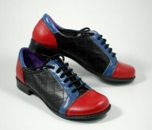 Pantofi dama piele naturala (culori imbinate), casual - FOARTE COMOZI