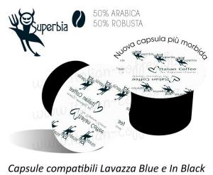 10 Capsule cafea Italian Coffee SUPERBIA compatibile Lavazza Blue