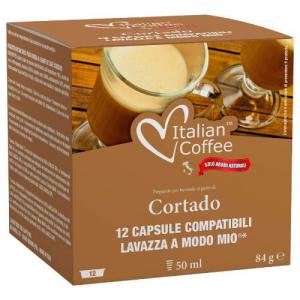 Italian Coffee Cortado compatibile A Modo Mio, 12 capsule