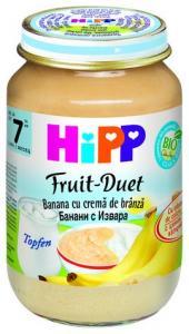 Hipp Bio Duet Banana si Crema de branza