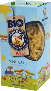 Paste bio pentru copii Mini Fusilli Baby 500g
