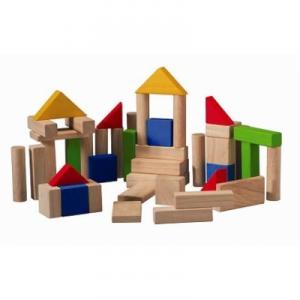 50 cuburi lemn Plan Toys
