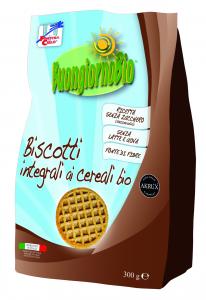Biscuiti Buongiornobio cu cereale integrale (fara zahar, fara lapte, fara oua) 300g
