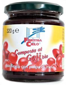 Gem bio cu goji (indulcit cu pulpa de mere) 320g.