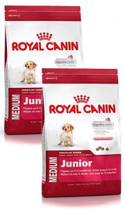 Pachet Economic Royal Canin Medium Junior 2x15kg + Container CADOU