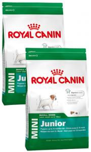 Pachet Economic Royal Canin Mini Junior 2x8kg + Container CADOU