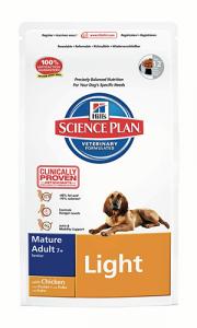 Hill’s Science Plan Canine Mature Adult 7+ Light cu Pui 12kg
