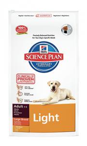 Hill’s Science Plan Canine Light Adult Large Breed cu Pui 12kg