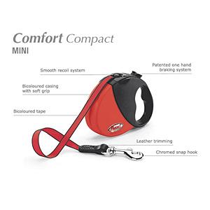 Lesa Flexi Comfort Compact Mini Extra Small Rosu