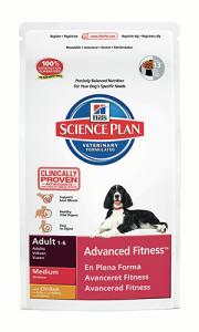 Hill’s Science Plan Canine Advanced Fitness Adult Medium cu Pui 12kg + 3kg CADOU