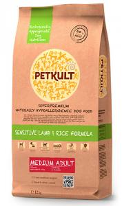Petkult Sensitive Medium Adult Lamb&Rice 12kg