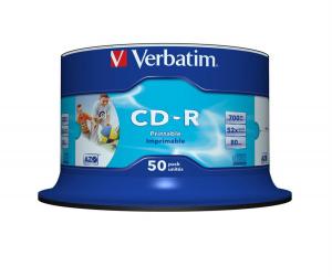 Verbatim CD-R AZO Wide Inkjet Printable - no ID