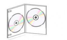 Carcasa DVD transparenta pentru 2 discuri