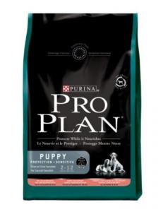 Purina Pro Plan Puppy Sensitiv Somon Orez 15Kg+GRATUIT recipient
