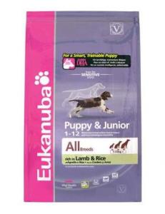 Eukanuba Puppy Junior Lamb&amp;Rice -hrana pentru caini juniori sensibili