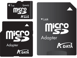 MicroSD A-Data 1GB +2 Adaptoare