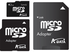 MicroSD A-Data 2GB +2 Adaptoare