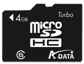 Micro Secure Digital A-Data 4GB Class6