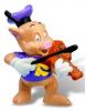 Figurina little pigs violonist