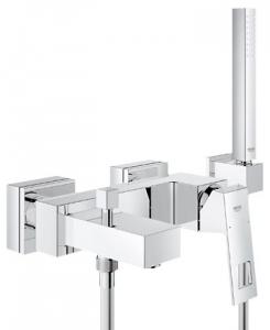 Baterie cada cu set dus Grohe Eurocube,montare pe perete-23141000