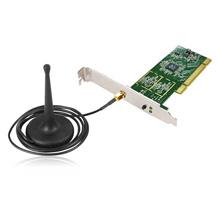Wireless Lan PCI Card 802.11b/g/n 150Mbps ,  64/128-bit WEP,  WPA,  WPA2,  WPS,  antena detasabila,  cablu extensie