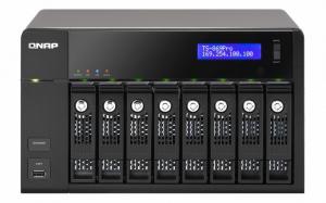 Tower - 8 Bay NAS,  2.5    or 3.5    no HDD SATA 6G Hot Plug,  Intel ATOM D2700 2.13G Dual Core CPU,  1GB DDRIII RAM (up to 3GB),  2x Gbit L AN,  2x USB 3.0,  5x USB 2.0,  RAID 0/1/5/6/10,  RAID 5 + Hot Spare,  iSCSI,  eSATAx2,  EU Edition