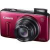 Canon powershot sx260 hs red compact   12.1 mp   bsi