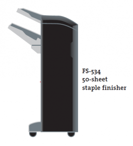 Develop FS-534 - Staple finisher,  50 sheets stapling,  3200 sheets max output,  Staples: SK-602,  for Ineo +224,  +284,  +364,  +454,  +554 ,  +654,  +754,  +754-PP