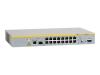 AT-8000S/16,  Switch 16 Port Managed Fast Ethernet,  1x 10/100/1000T / SFP Combo uplinks,  Auto MDI/MDI-X,  Non-blocking,  8K Mac Addresses,  internal power supply,  fanless,  metal chassis,  19a¶ rack-mountable hardware included