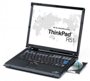 Laptop IBM Thinkpad R51, Intel Pentium Mobile 1.7 GHz, 512 MB DDRAM, Wi-FI, baterie optionala, display 14.1inch, lipsa caddy