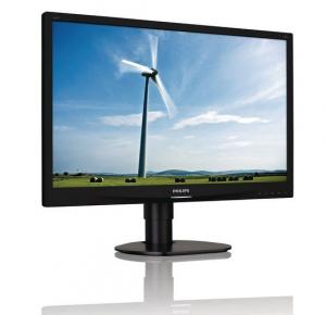 (24'',  241S4LCB/00 1920x1080,  1000:1,  20000000:1(DCR),  170/160,  5ms,  DVI/VGA,  Height adjustment,  Pivot Black