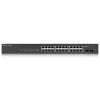 GS1900-24 Switch Gigabit Web Managed,  Rackmount,  24 x Gigabit Port,  2 x Gigabit SFP,  metal,  IPV6,  Fanless Design