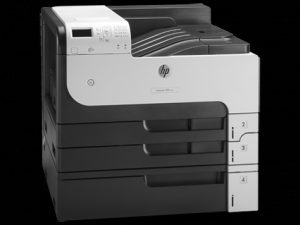 HP LaserJet Enterprise 700 M712xh,  41 ppm black,  1200x1200 dpi,  512 Mb RAM,  800Mhz processor,  USB 2.0,  Gigabit Ethernet ,  HIP,  1xEasy Access Walkup Port,  250 GB Hard Disk,  500-sheet input tray.