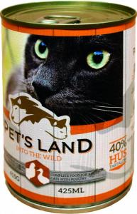 Pet's Land Cat - Conserva cu carne de pasare - 415g