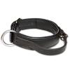 Zgarda julius k9 piele, cu maner - negru -