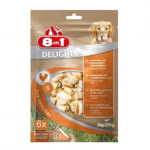 8in1 Delights-Oase piele presata cu carne de pui - S- 6 buc.- 2-27kg - 6041.7