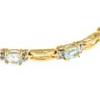 24-kt. goldplated blue topaz diamond bracelet