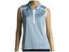 Tricouri femei Adidas - ClimaCool&reg; Sleeveless Textured Plaid Polo Shirt - Marina/White