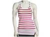 Tricouri femei Nike - Striped Dri-FIT&reg  Rib Tank - White/(Brilliant Magenta)