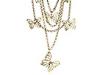 Diverse femei fossil - vintage whites multi chain butterfly necklace -