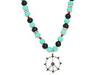 Diverse femei Lucky Brand - Shake It Peace Sign Beaded Necklace - Turquoise