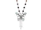 Diverse femei Lucky Brand - The Lucky Few Long Openwork Butterfly Necklace - Silver