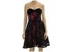 Rochii femei Betsey Johnson - Evening Velvet Roses Strapless Dress - Black