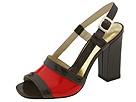 Sandale femei Marc Jacobs - High Posted Sling-back - Army Canvas/Red Shiny Calf