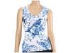 Tricouri femei David Cline - Rose Garden Tank - White/Blue