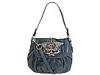 Genti de mana femei Guess - Illusion Small Half Flap - Blue