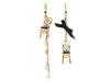Diverse femei Betsey Johnson - Betsey Paris Chairs Non-Matching Earrings - Antique Gold