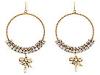 Diverse femei Jessica Simpson - Lady Hoop Earrings With Bow - Antiqued Gold